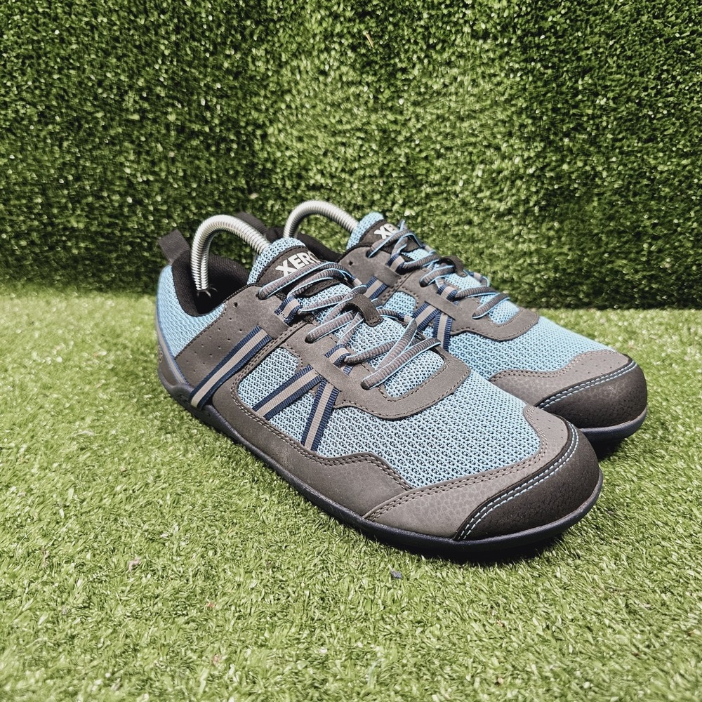 Xero Prio Blue Grey Minimalist Athletic Running Shoes Womens Size 9.5